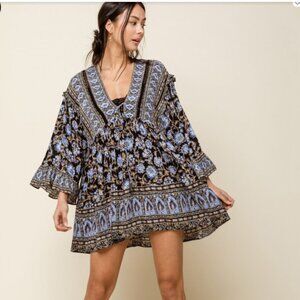Free People Moonlight Tunic Size Small Boho southwestern western Floral AOP